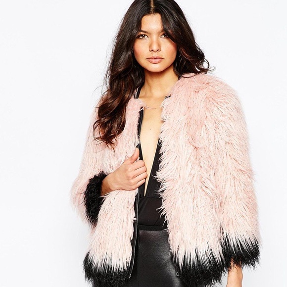 mongolian faux fur jacket